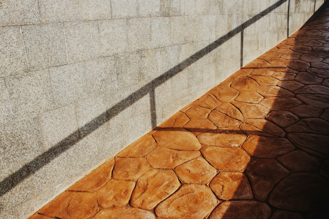 Textured decorative outdoor walkway and concrete surface
